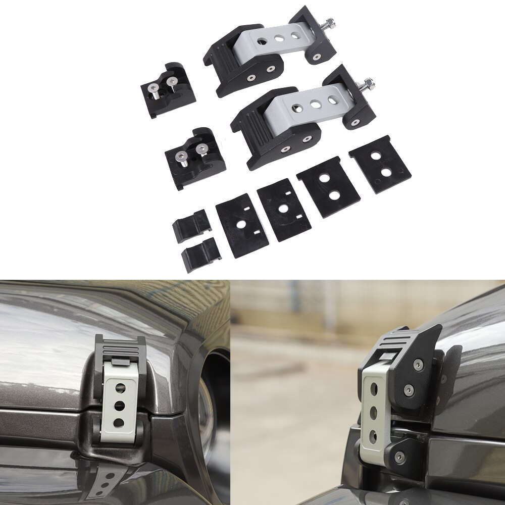 Para Jeep Wrangler JL 2018 2019 2020 Black Chrome Motor Capô Bloqueio Trava Catch Tampa Exterior ABS Carro de Segunda Geração styling