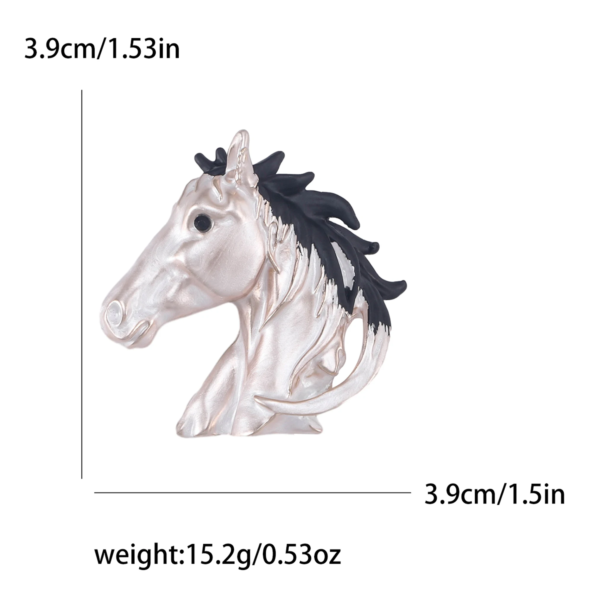 Strass-Einhorn-Broschen für Damen, unisex, Pferdeadeln, Büro, Party, Freund, , Schmuckzubehör: Silber überzogen