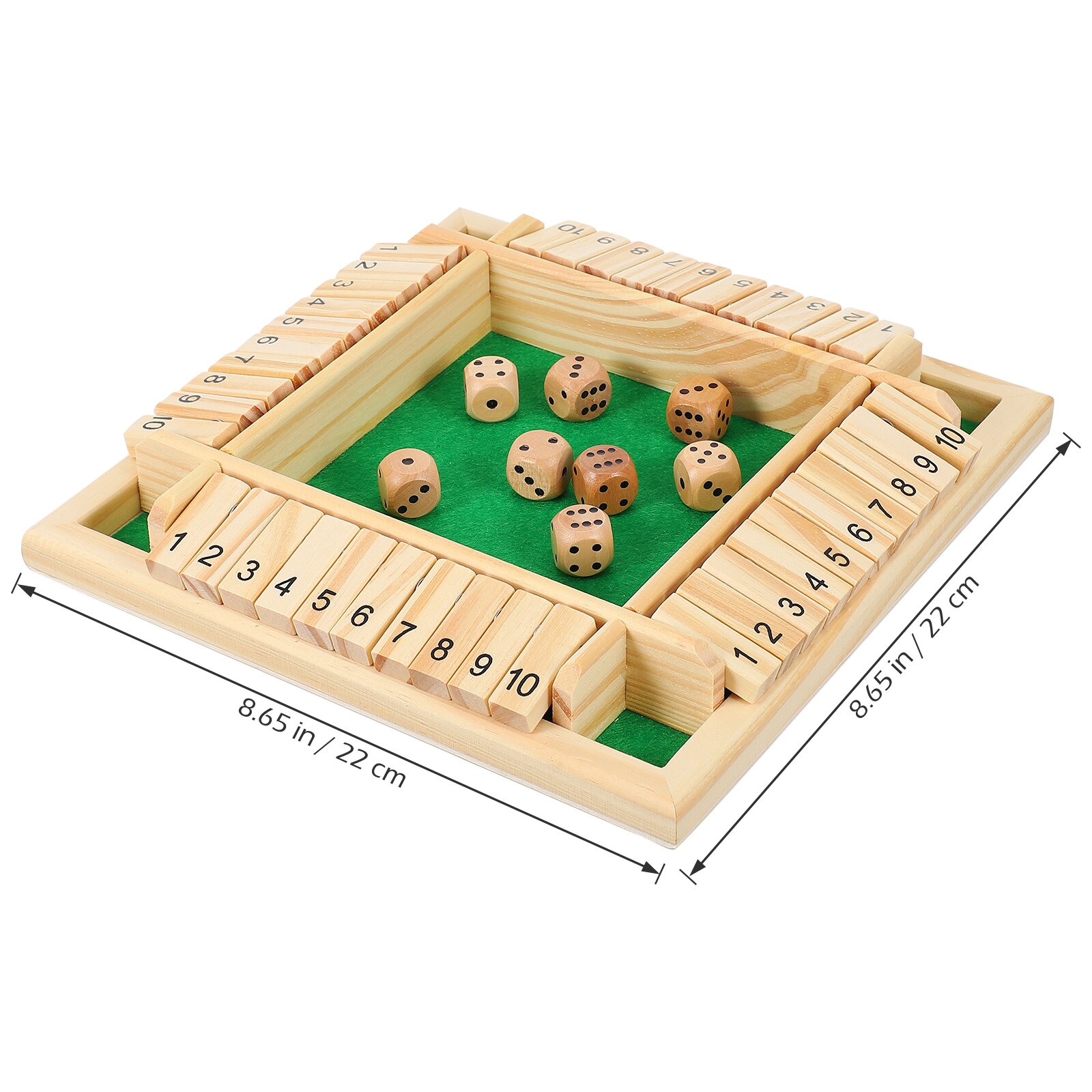 1 Set Shut The Box Game Party Safe Fine Novel Gathering Prop 4 Player Drinking Game