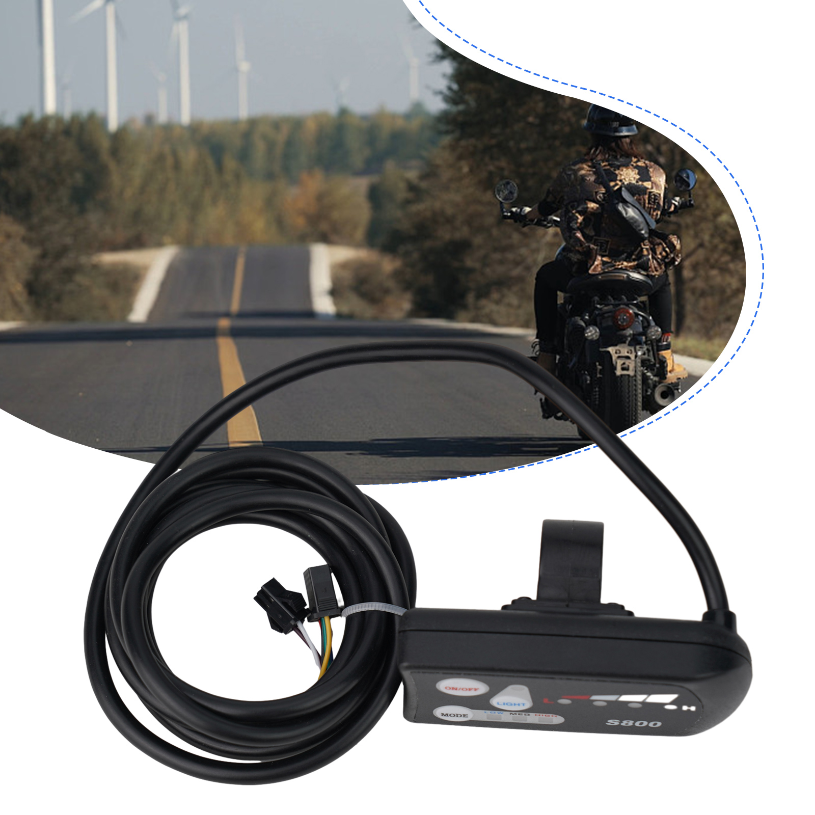 DC 36V 48V Ebike Controller Display Electric Bicycle Display LED Bike Display For Ebike SM With Light Plug Conversion Kit