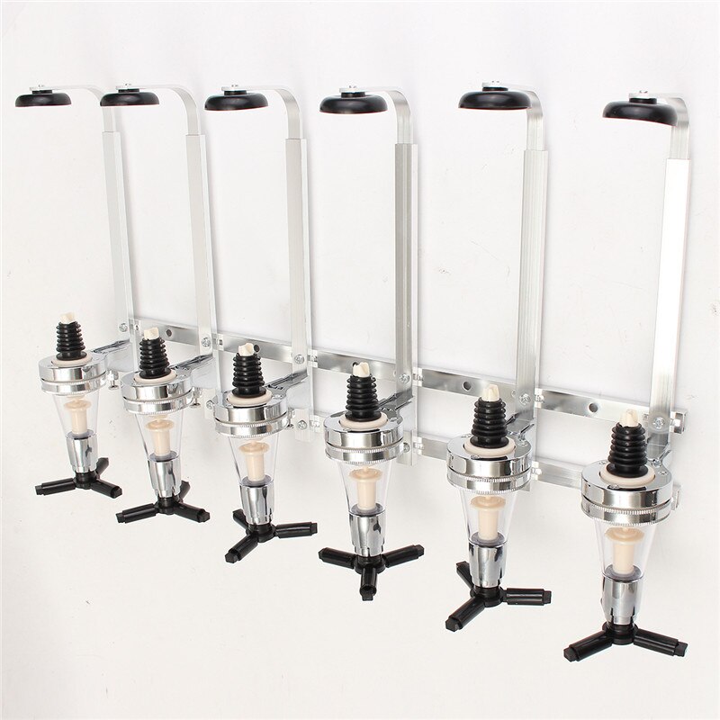 Wall Mounted Wine Liquor Drinks Dispenser Bar Wine Holder 6 Bottles Shots Stand Machine Bar Tool For Beer Soda Coke Fizzy Soda