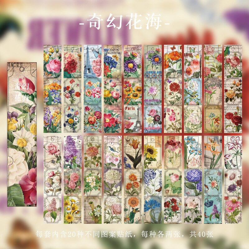 40pcs/lot Kawaii Stationery Stickers retro train sticker pack DIY Craft Scrapbooking Album Junk Journal Happy: qihuanhuahai