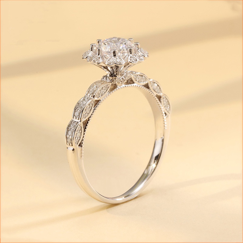 18K Wit Gouden Sieraden Natuurlijke Moissanite Diamond Resizable Ringen Voor Vrouwen Anillos De Onzichtbare Instelling Ringen Sieraden