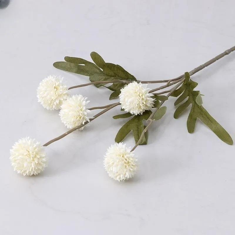 1 pçs de flores artificiais laranja com hastes mini crisântemos decoração do quarto casa diy mesa jantar centro decoração acessório: Preto