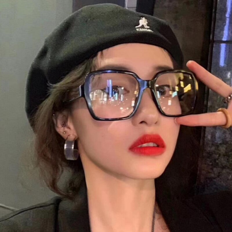 Black Ladies Computer Square Glasses Frame Luxury Men Optics Eyewear Frame Brand Office Eye Spectacles