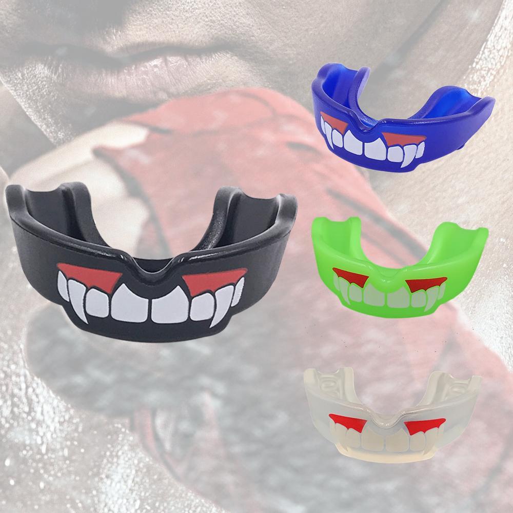 1Pc Vechten Taekwondo Muay Thai Fangs Patroon Sport Gebitsbeschermer Tanden Protector Mouth Guard Boksen Beschermende Kleding Bretels