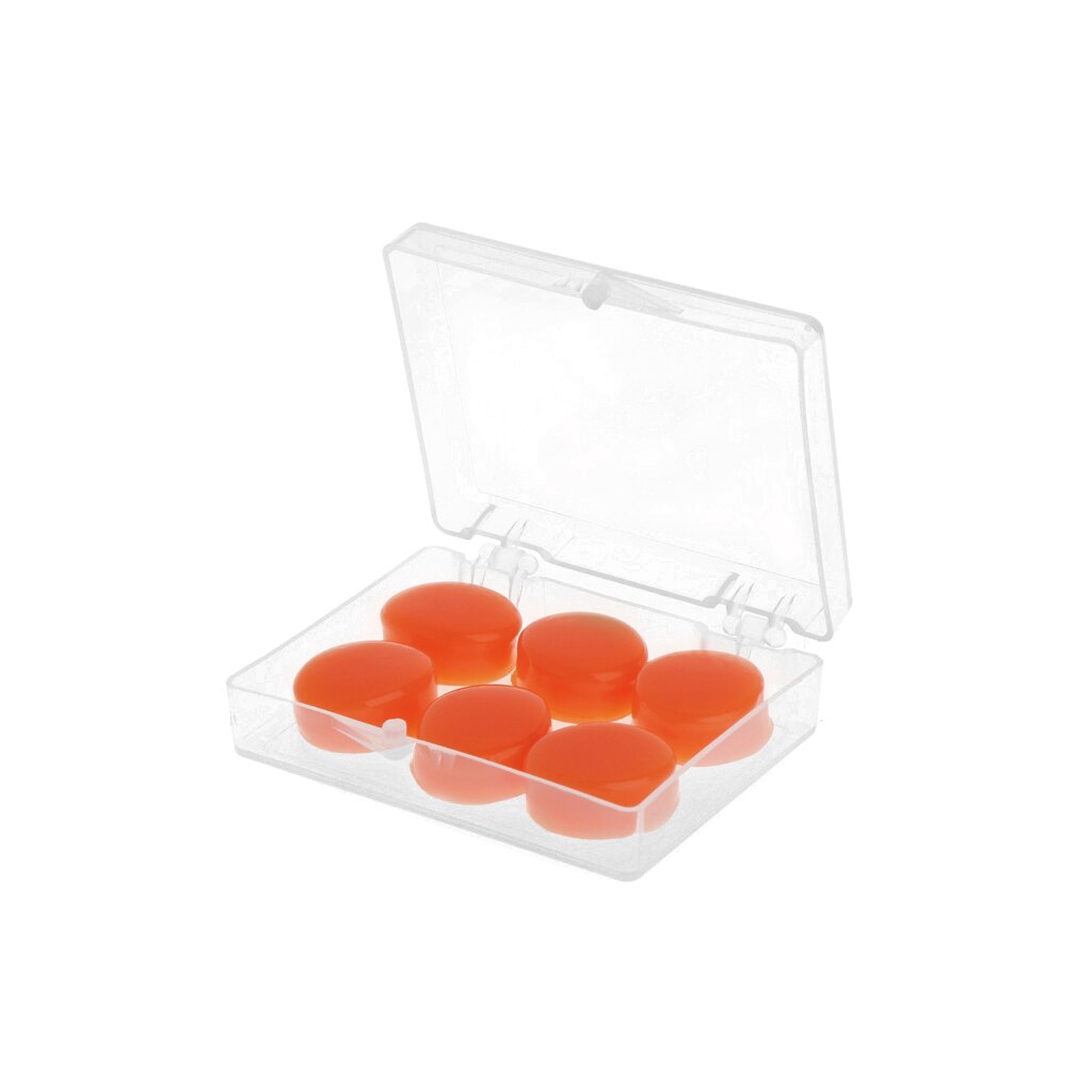 6Pcs Oordopjes Beschermende Oordoppen Silicone Soft Waterdicht Anti-geluid Oordopjes Protector Zwemmen Douchen Water Sport: Oranje