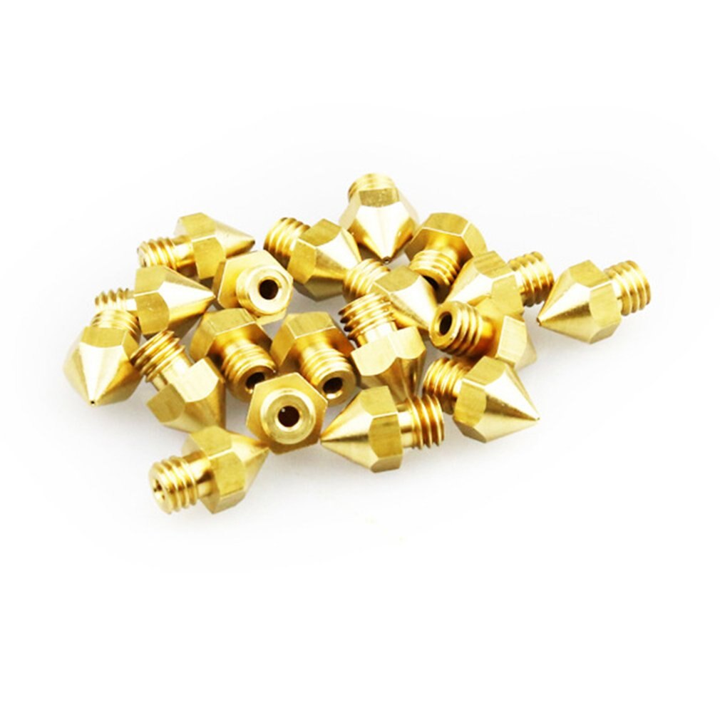 Anet-boquillas para impresoras 3d, 1 Uds., 0,2/0,3/0,4/0,5mm, M6 extrusora mixta, boquilla de cobre MK8 para a6 a8 e10 e12 reprap I3 3D, accesorios