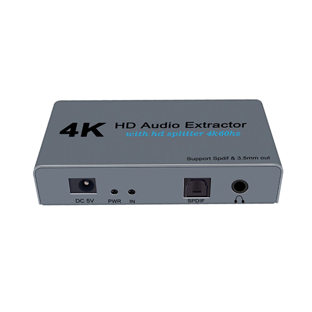 HDMI Audio Splitter 4Kx2K/3D 60HZ Stereo Surround Audio Optical Fiber 5.1 Decoding Converter