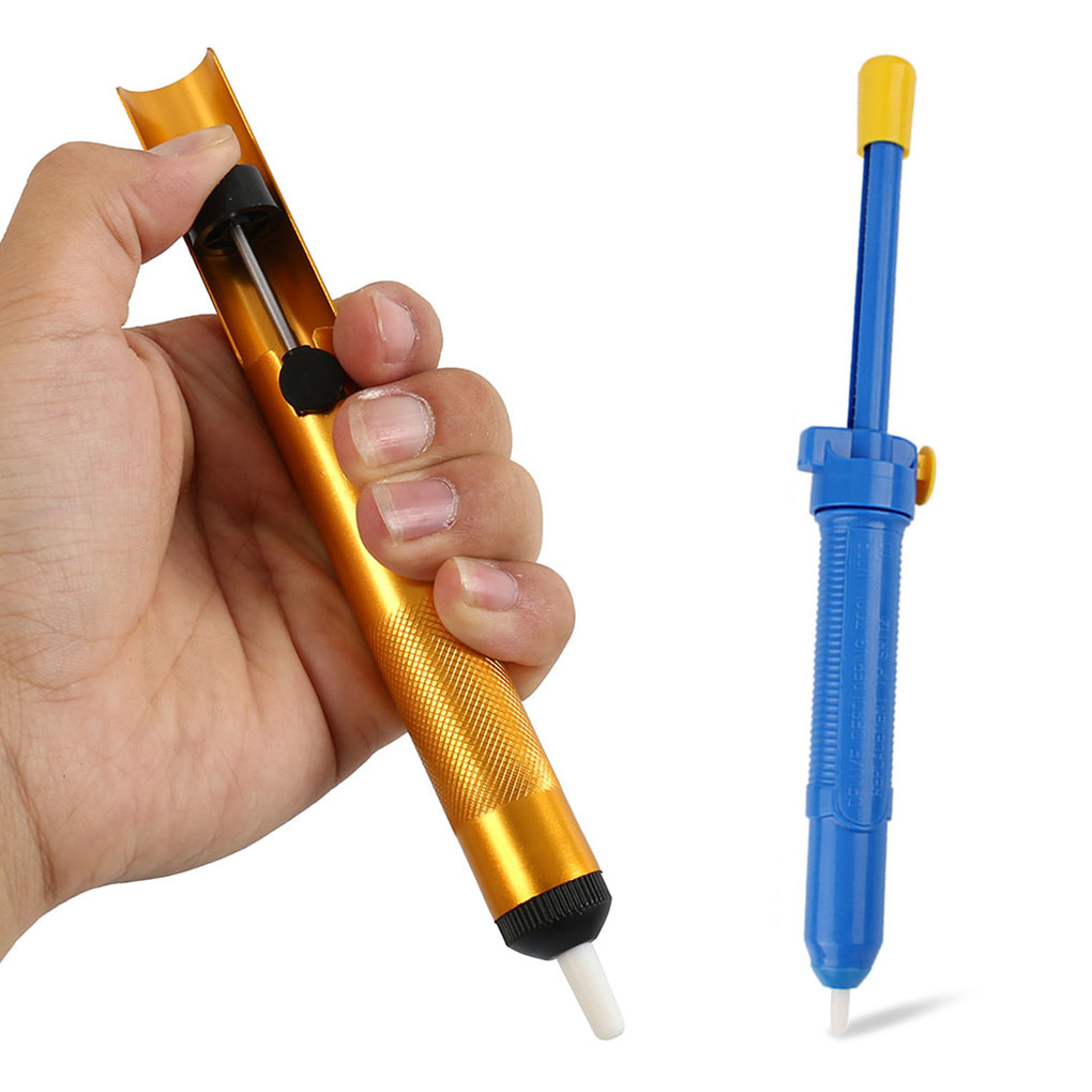 Professionele Soldeer Sucker Druk Verwijderen Pen Soldeerbout Zuigpomp Remover Househole Werk Tool Met Vervanging Nozzles