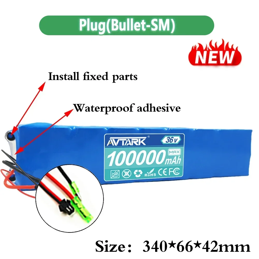 Original 10S3P 36V 100000mAh 36v Electric Scooter Battery Pack 18650 Lithium M365 Electric Scooter 36v Battery Scooter: WHITE