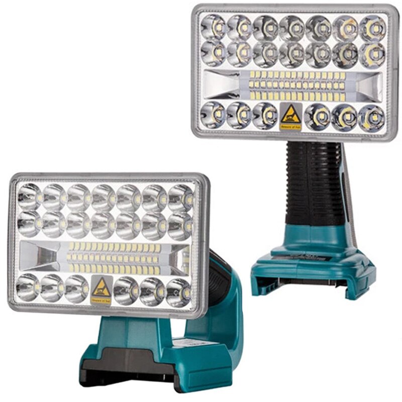 Lampe de travail sans fil pour Makita, lanterne Portable à LED avec batterie Li-ion 18V, projecteur USB, éclairage d'urgence d'extérieur