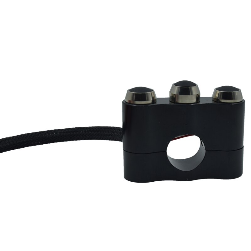 Interruptor Universal de aluminio para motocicleta, Control de manillar de 7/8 pulgadas para faros, bocina, Luz antiniebla de parada de emergencia, botón tres en uno