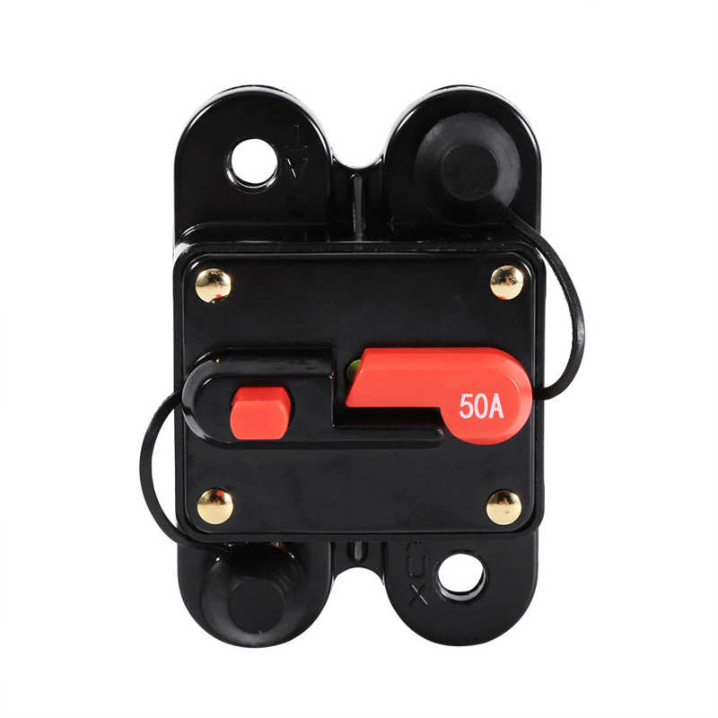 Fuse Holder 50Amp-100Amp Circuit Breaker Reset Fuse Holder Car Boat Fuse Holder Waterproof 12-24V New (50A