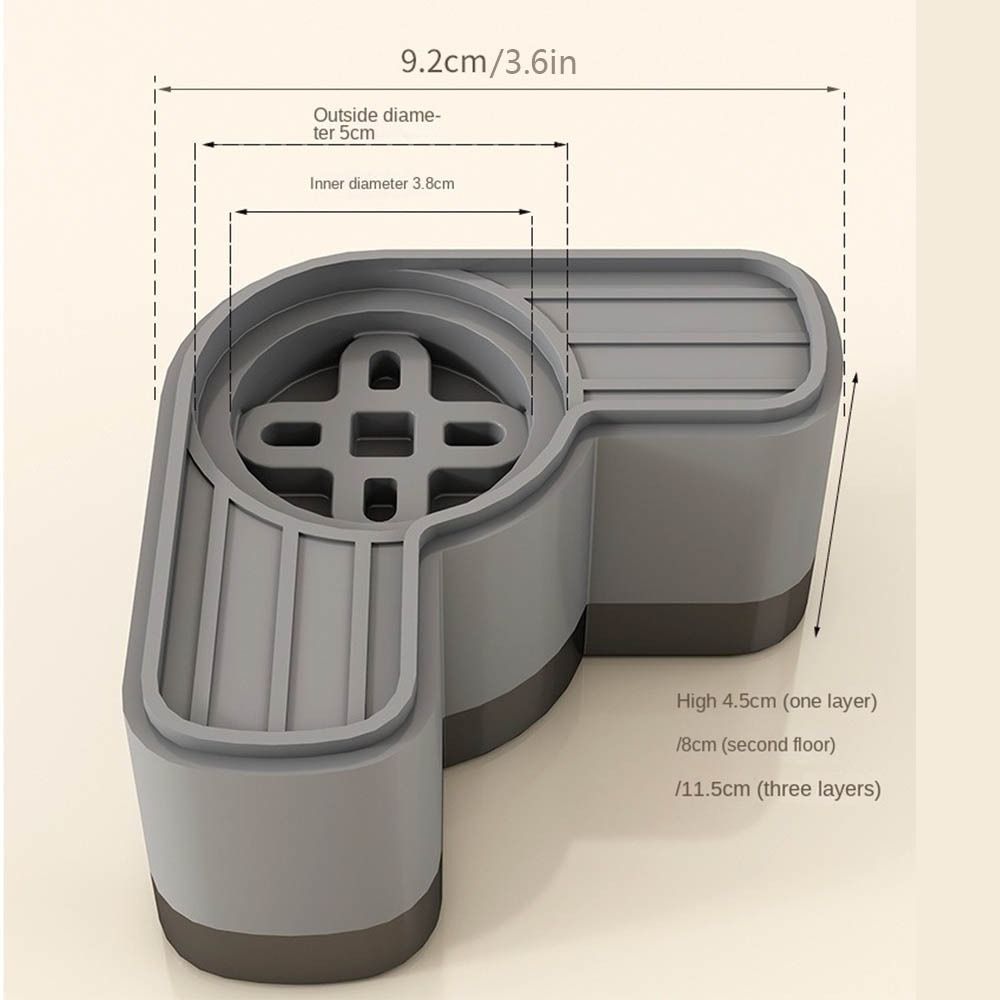 4pcs Shock-absorbing Washing Machine Foot Pad Height Increasing Anti slip Anti-Vibration Feet Pad Single layer/Double layer