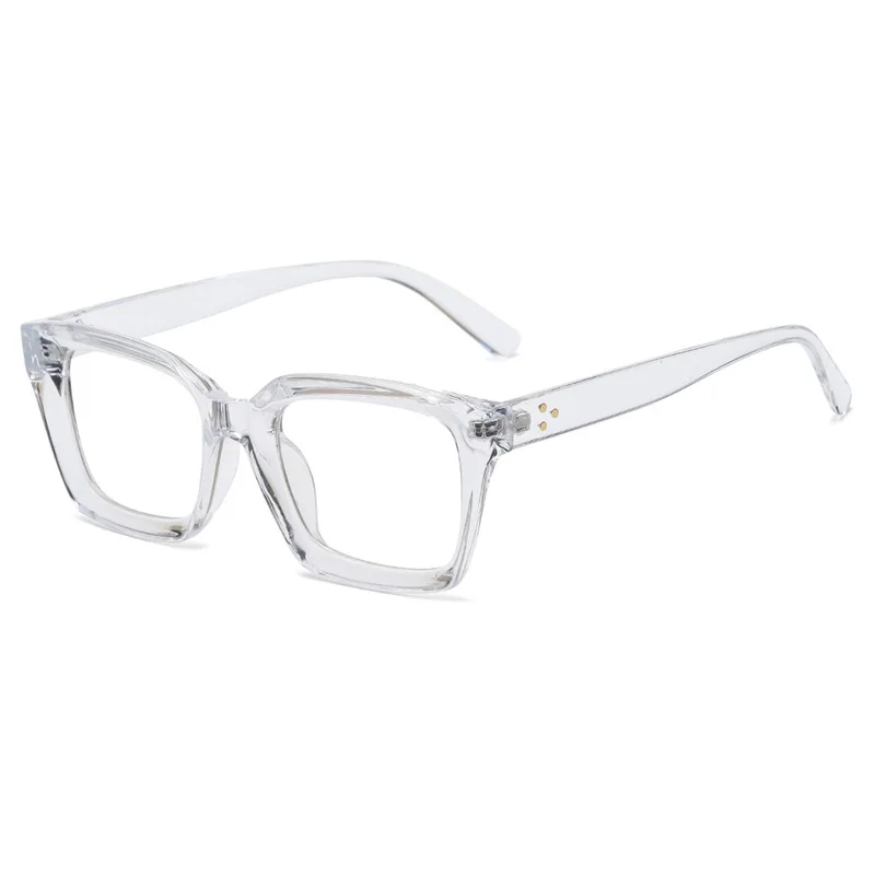 1 Stuk Oversized Vierkante Leesbril Mannen Vrouwen Draagbare Grote Frame High-Definition Presbyopie Bril Diopter 0 ~ 3.00 Gafas: Khaki / +200