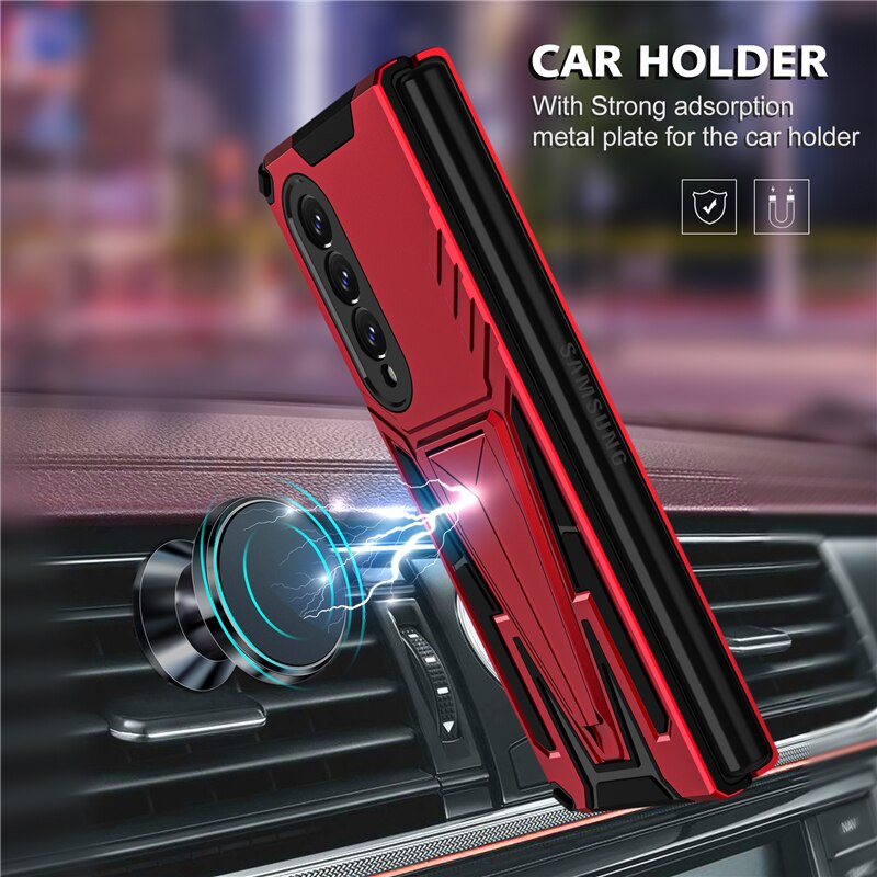 Coque de Protection double couche pour Samsung Galaxy Z, pliable, 3 plis, 5G, magnétique, antidérapante