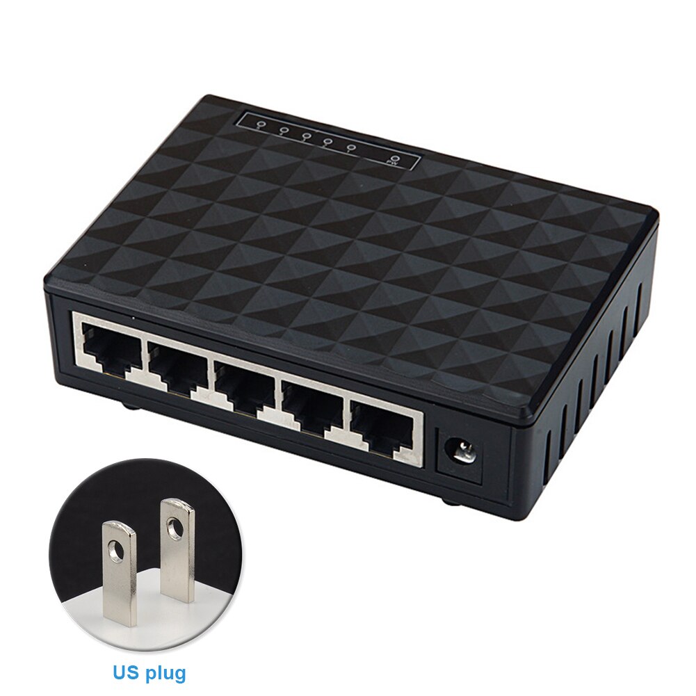 Mini 5-Port Hub Lan Desktop Switch Netwerk Ethernet Adapter Gigabit Uitwisseling