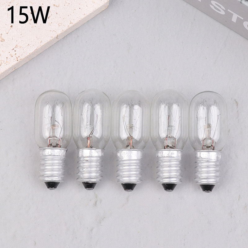 5 st.  e14 saltlampor, globlampor 220v-230v 10/15/20/25w glödlampor, kylskåpsugn, reservlampor: Föränderlig