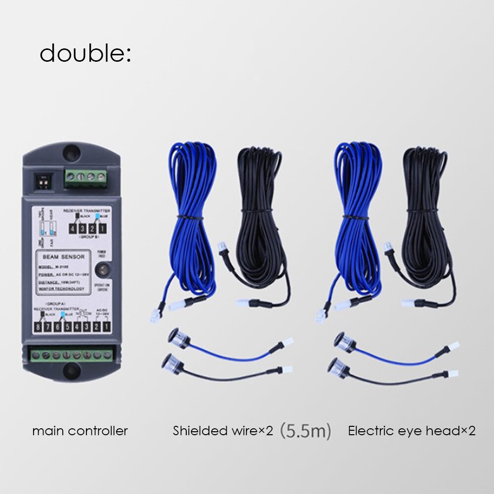 Photoelectric Beam Sensor 10m 90-degree infrared electronic Safety Light automatic door Anti-pinch safety beam sensor: Double Beam