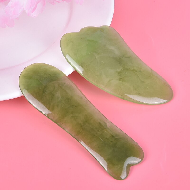 Natural Resin Guasha Scraping Massage Scraper Face Massager Acupuncture Gua Sha Board Acupoint Face Eye Care SPA Massage