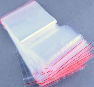 100 st 6 x 9cm plast små baggies godis packning förpackning påsar brevpapper hållare zip lock påsar klar polypåse återförslutningsbar