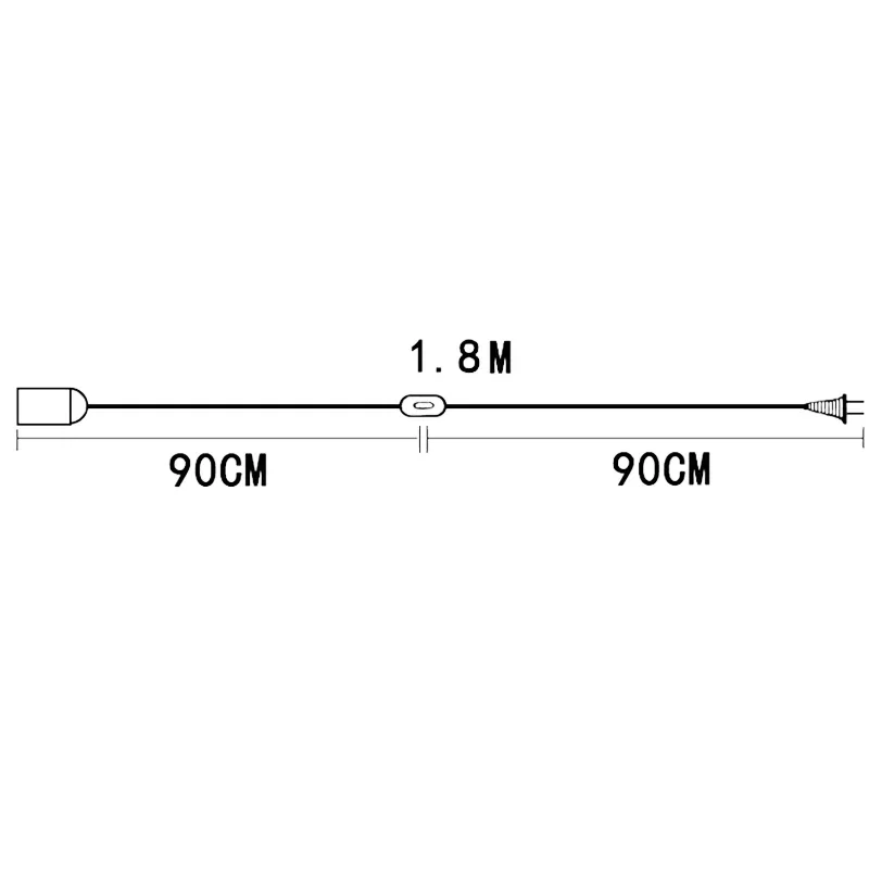 Portalámparas E27, luz colgante, cable de alimentación de 1,8 m, adaptador de enchufe UE/EE. UU. con cable de interruptor, utilizado para fijar enchufes, blanco, negro