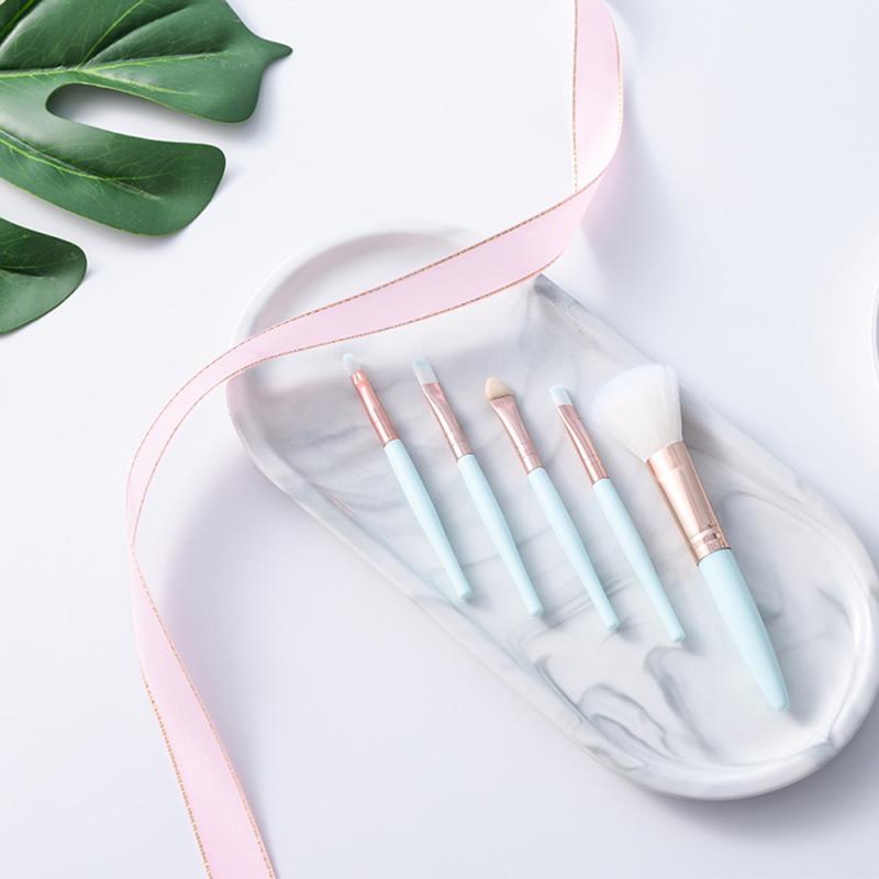 5 Stks/set Make-Up Borstel Set Beginner Make-Up Borstel Vijf Stuk Blush Kwast Oogschaduw Brush Lip Brush Facial Make-Up cosmetische Gereedschap