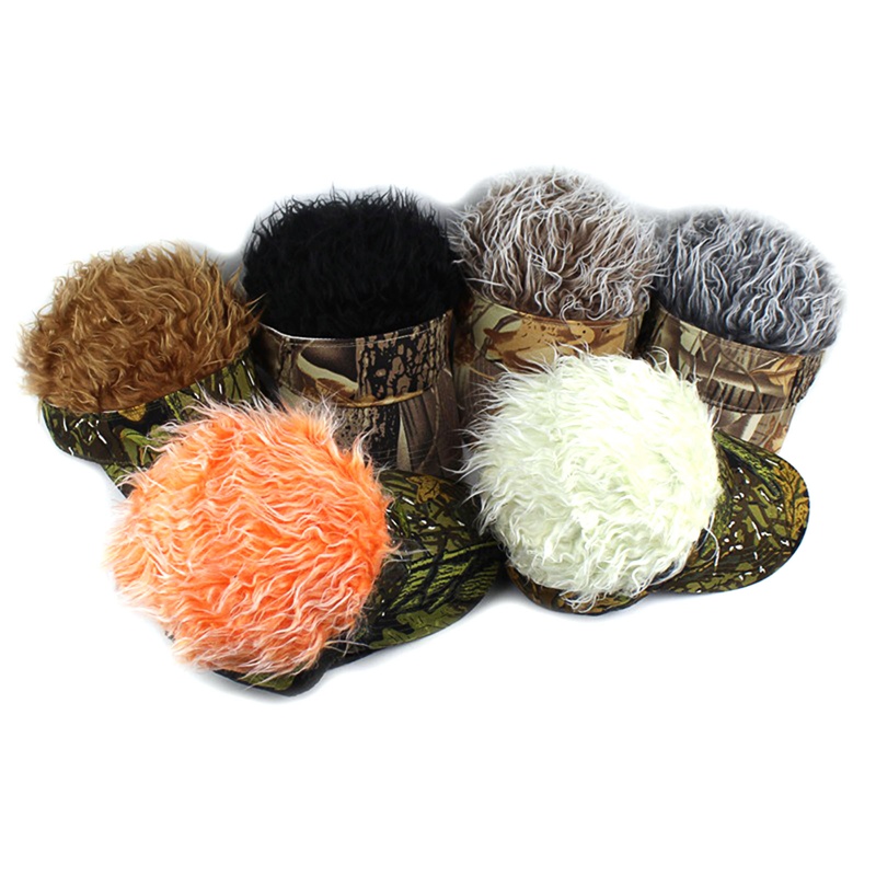 Gorra de béisbol con pelos con púas, peluca, sombrero de béisbol con pelucas con púas, sombrilla concisa informal para hombres y mujeres, visera ajustable, 2022