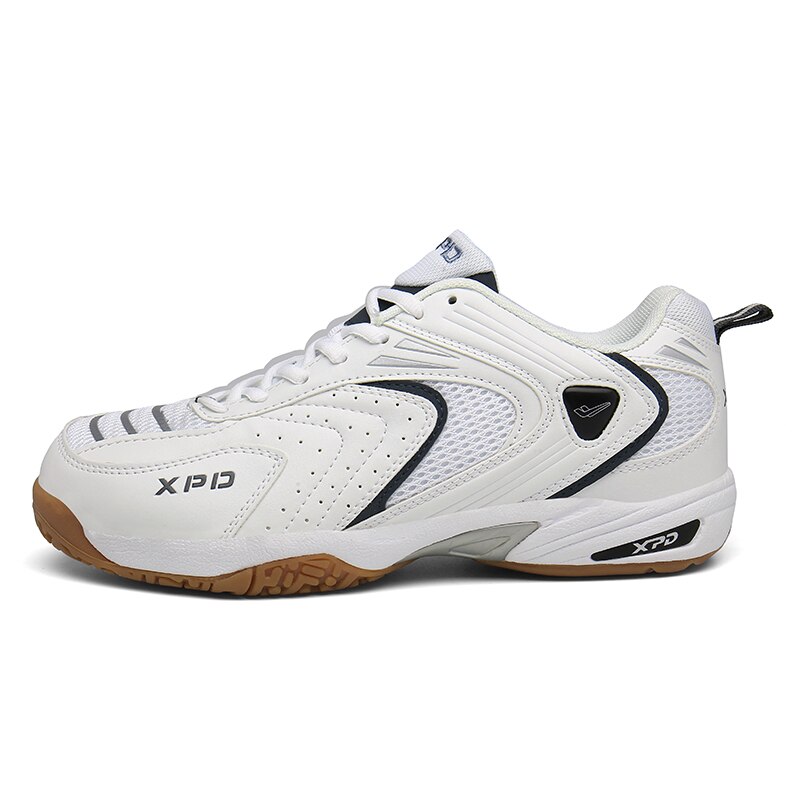 Åndbare tennissko str. 36-45 letvægts tennissneakers herre badmintonsko træningsbadmintonsneakers: Hvidblå / 8.5