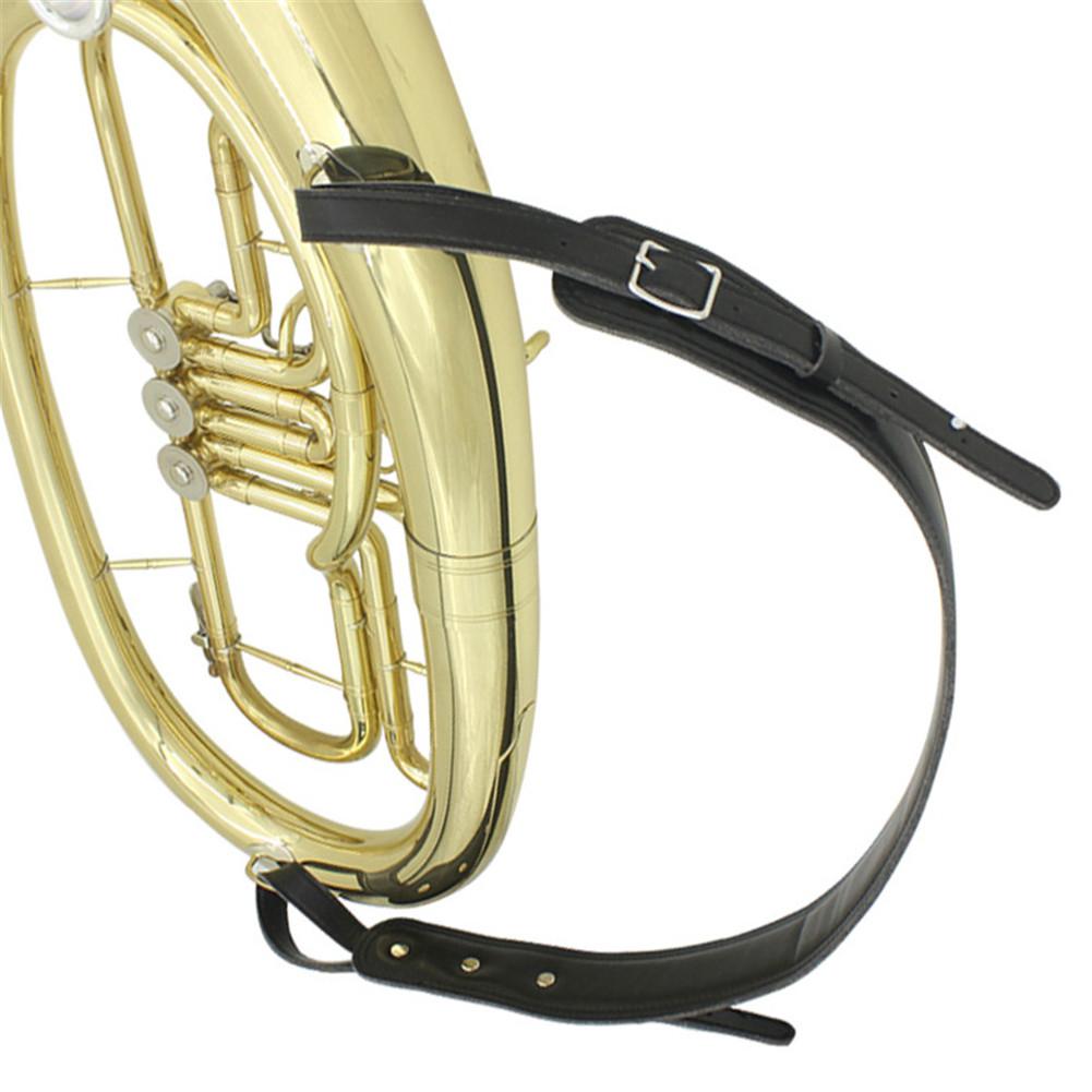 Sangle de Tuba en cuir souple de luxe noir réglable pour les bois Instruments de musique en laiton accessoires de bois
