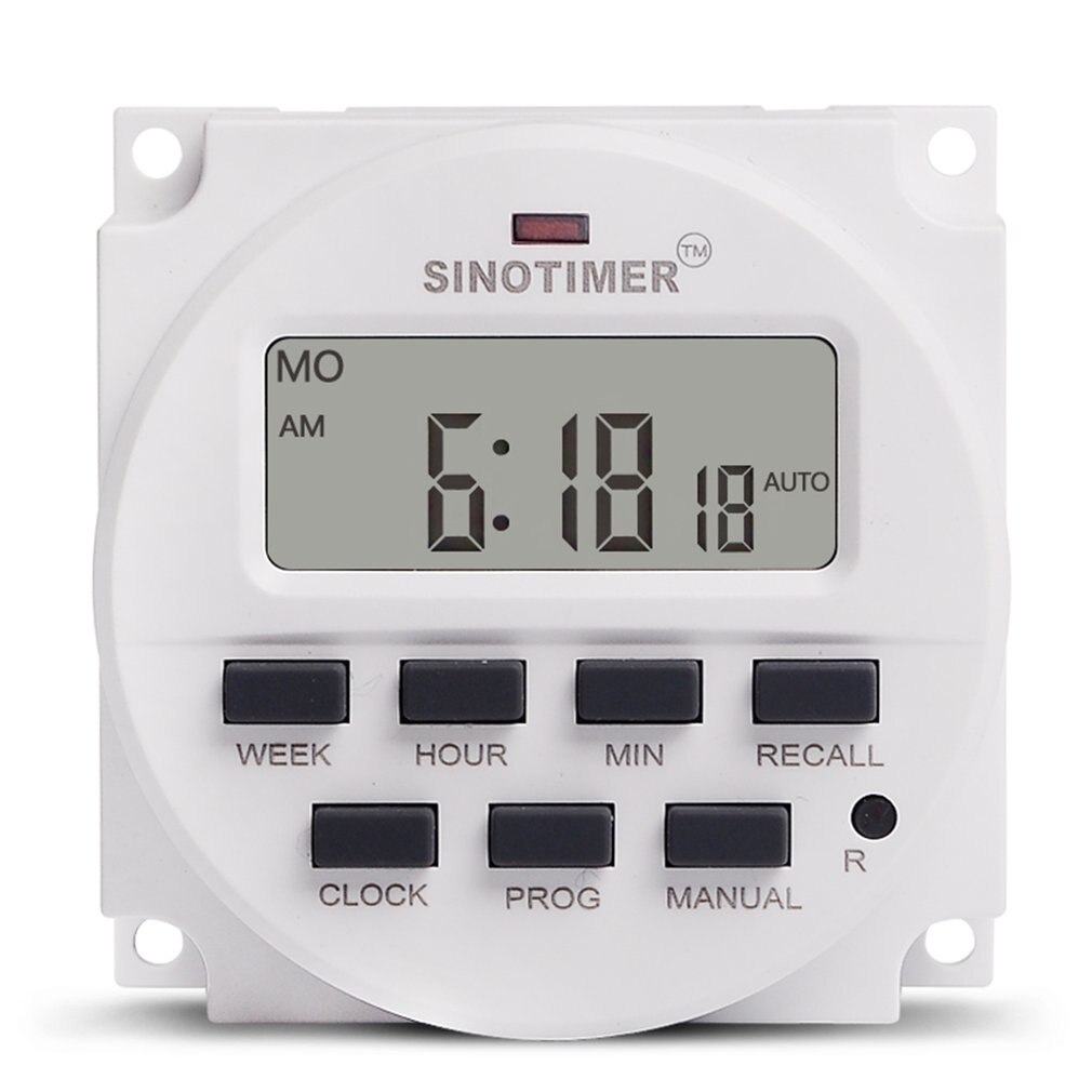 Sinotimer Ac 220V Wekelijkse 7 Dagen Programmeerbare Digitale Schakelklok Relais Timer Din Rail Mount Voor Elektrisch Apparaat: 5V