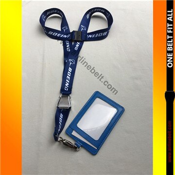Blauw Boeing seat belt vliegtuig gesp lanyard met ID case houder voor pilot flight crew airman luchtvaart kantoor persoonlijkheid: light blue