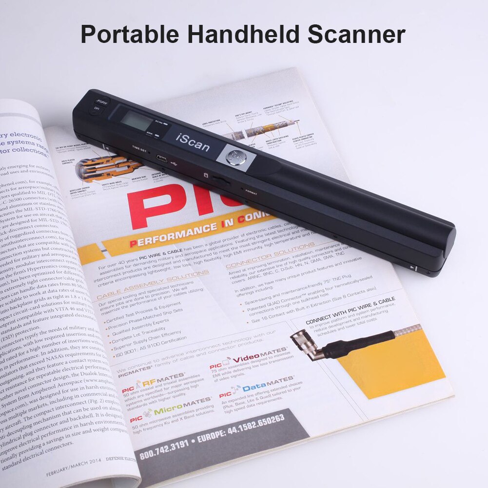 900DPI Portable Handheld Scanner Document Image A4 Pen Scanner USB2.0 Scaner With 32G Card Support JPG PDF Format