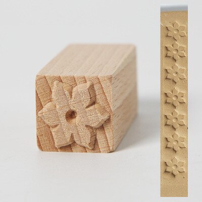 3cm Square Emboss Stamp Hand Carved Wooden Stamps Wood Seal for Printing DIY Clay Pottery Carving Blocks Polymer Clay Mold Tools: H