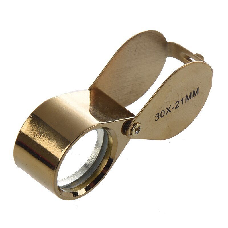 Lupa da lupa da joia de 30x 21mm-dourado