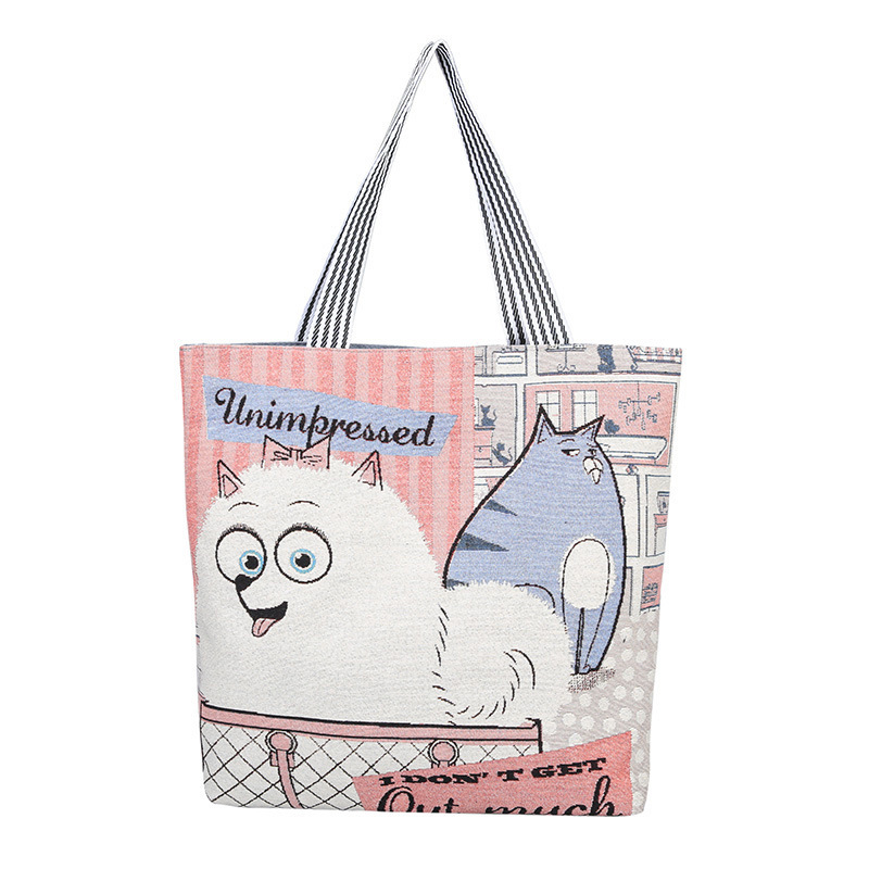 Mode Canvas Tas Koreaanse Eenvoudige Schoudertas Dames Grote Capaciteit Opslag Boodschappentas Handtas: 7