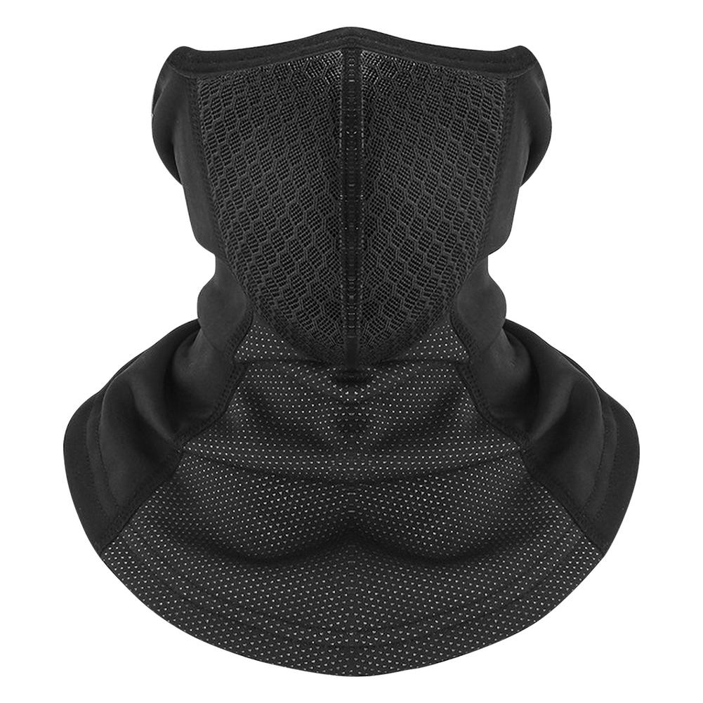 Copricapo multifunzionale scaldacollo traspirante design con fibbia regolabile per attività invernali tutto'aperto sci correre ciclismo: nero