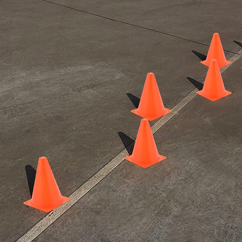 - 12er- pack mehrzweck-verkehrskegel aus kunststoff, ideal für baustellen- und sportpartys, für kinderspiele im freien und in innenräumen