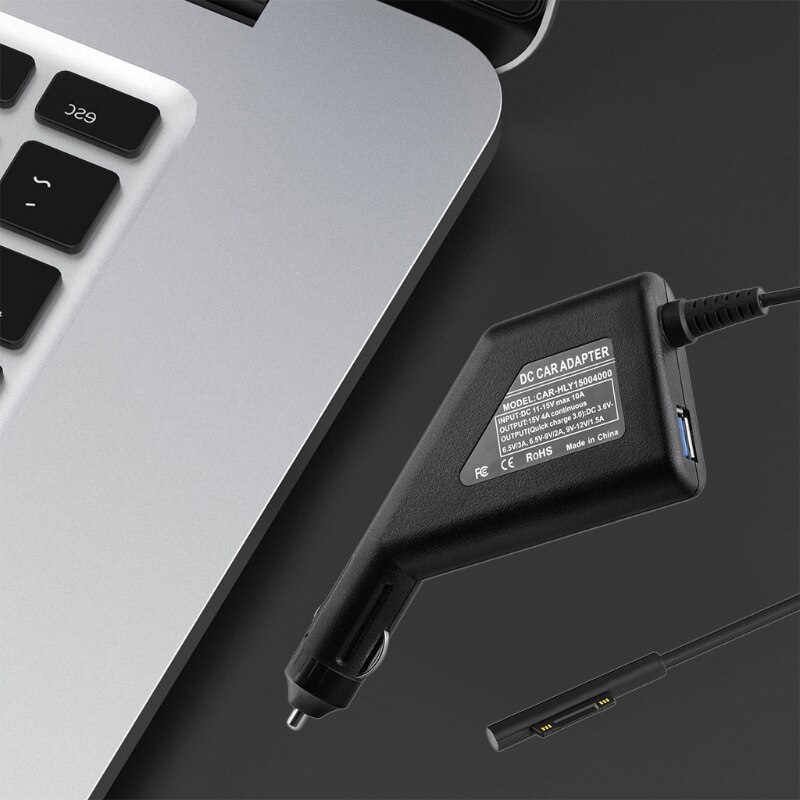 Y5ge 15v 4a laptop car charger with 55in cables ,  qc 3,0 usb output power charger adapter, portable and fast in car