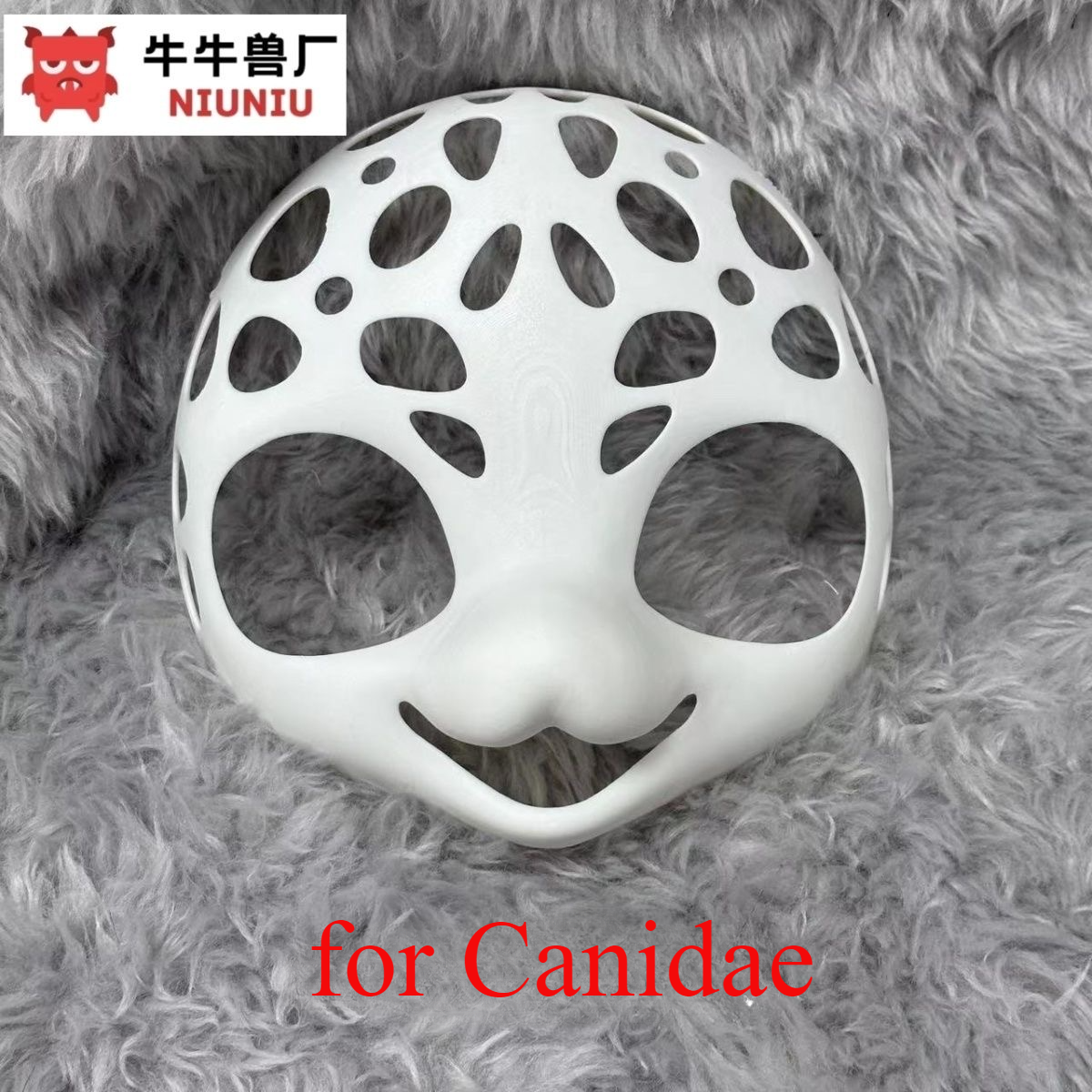 Pla Material Kemono Fursuit Maske Cosplay pelzigen Felidae Canidae: Möglichkeit 3 / Schwarz