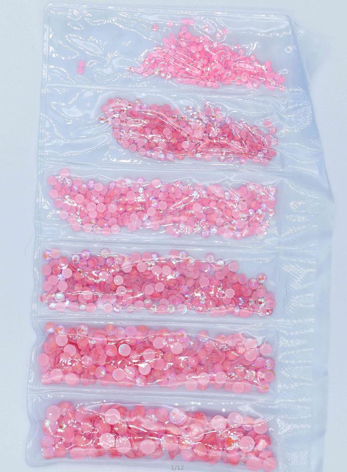 Mezcla luminosa fluorescente SS6-SS20, diamantes de imitación de neón sin fijación por calor, decoraciones eléctricas noctilucentes para decoración de uñas: 1 mm / Cobre envejecido