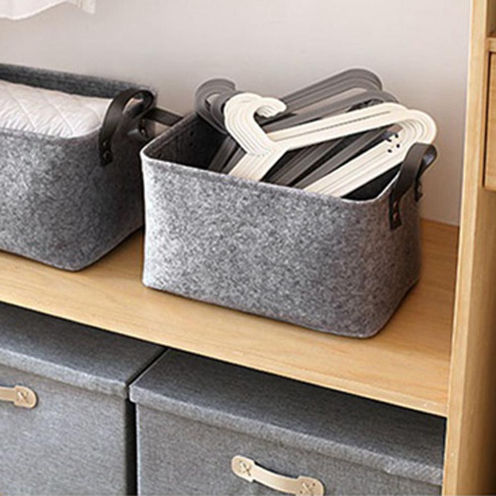 Foldable Dirty Clothes Laundry Basket Container Wool Felt Storage Baskets Toy Storage Box Home Sundries Organizer Large Capacity