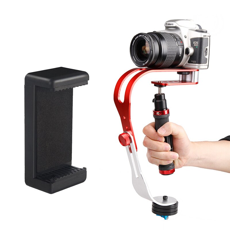 Handheld videostabilisator camera steadicam stabilisator voor canon nikon sony camera gopro hero telefoon dslr fotografie accessoires: Rood