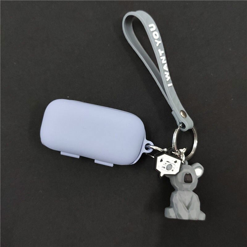 Cute Silicone Case for QCY T5 Wireless Bluetooth Headset Portable Protective Cover with Hook for QCY T5S