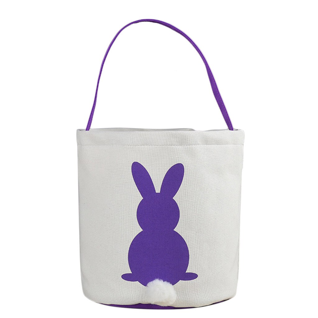 Pasen Ei Mand Konijn Bunny Gedrukt Canvas Carry Eieren Candy Bag Mar16