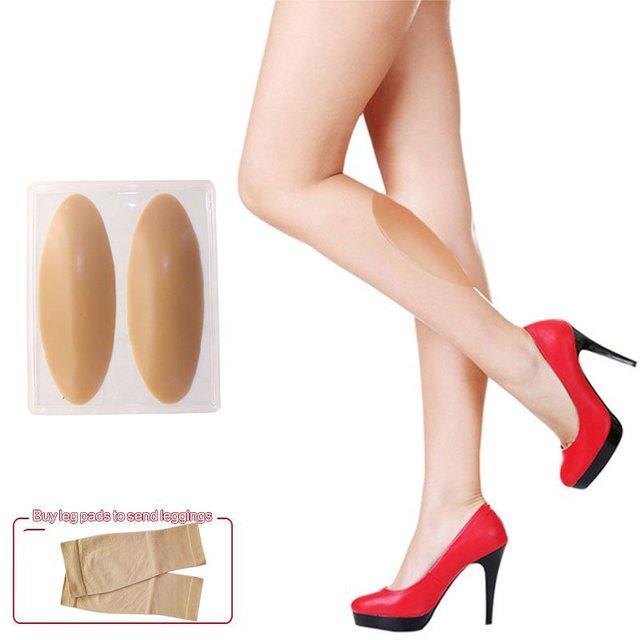 Pair of Silicone Leg Onlays Silicone Calf Pads for Crooked Thin Legs Body Beauty Factory Direct Supply Leg Silicone + Leggings