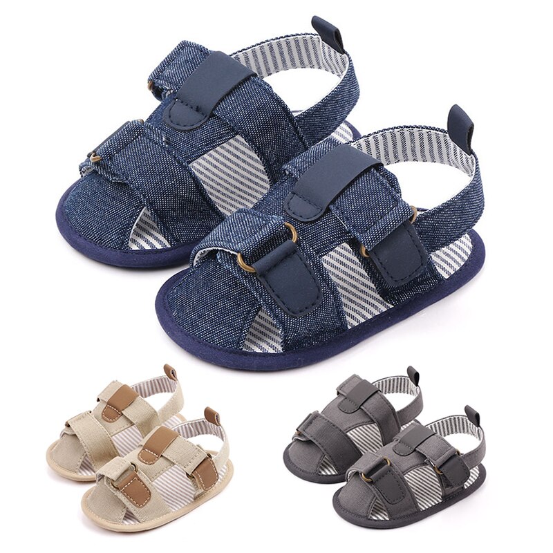 Sommer Baby Schuhe Weiche Baumwolle Einfarbig Neugeborenen Jungen Schuhe Non-slip Sohlen Kleinkind Sandalen Erste Wanderer für Jungen mädchen