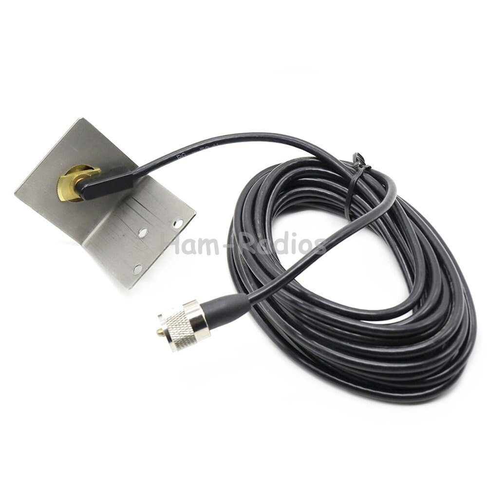 NMO L Bracket Fender Mount – 3/4 Hole, Mini-UHF Male, RG-58 Cable 15FT
