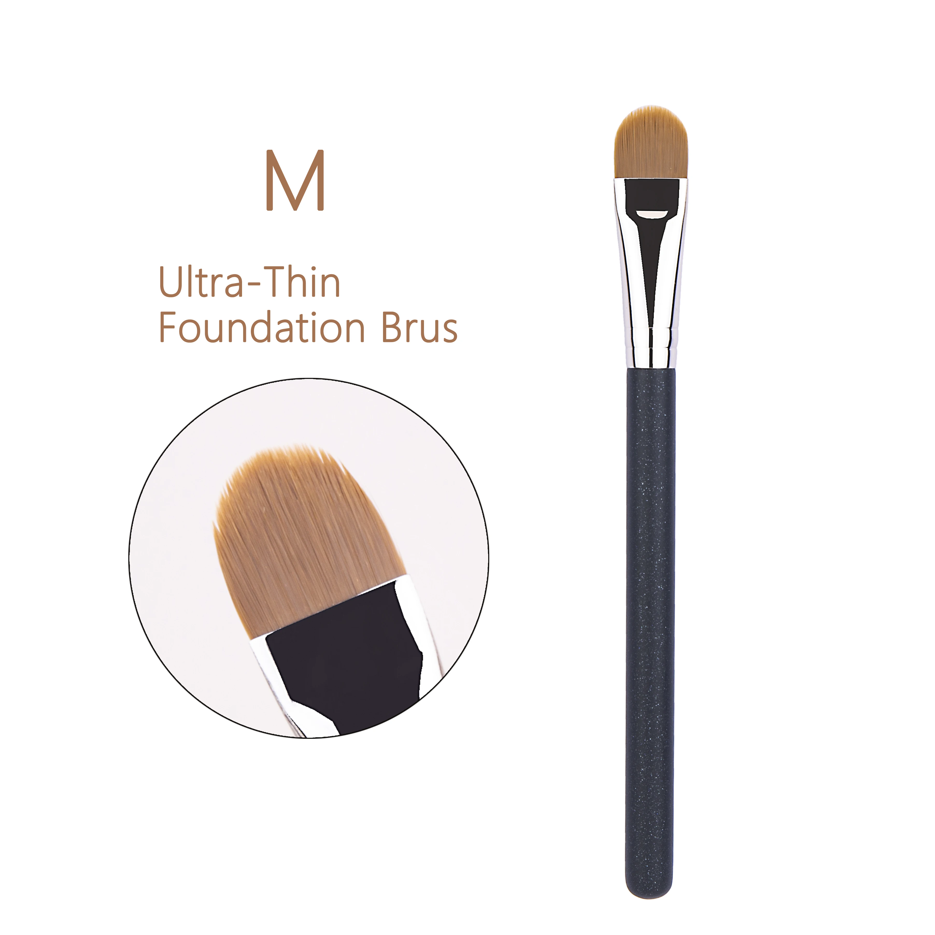 212 cepillo plano para cejas, pinceles de maquillaje para cejas ultrafinos, delineador plano, delineador de ojos fino, herramienta de cepillo de belleza para contorno de cejas: Beige